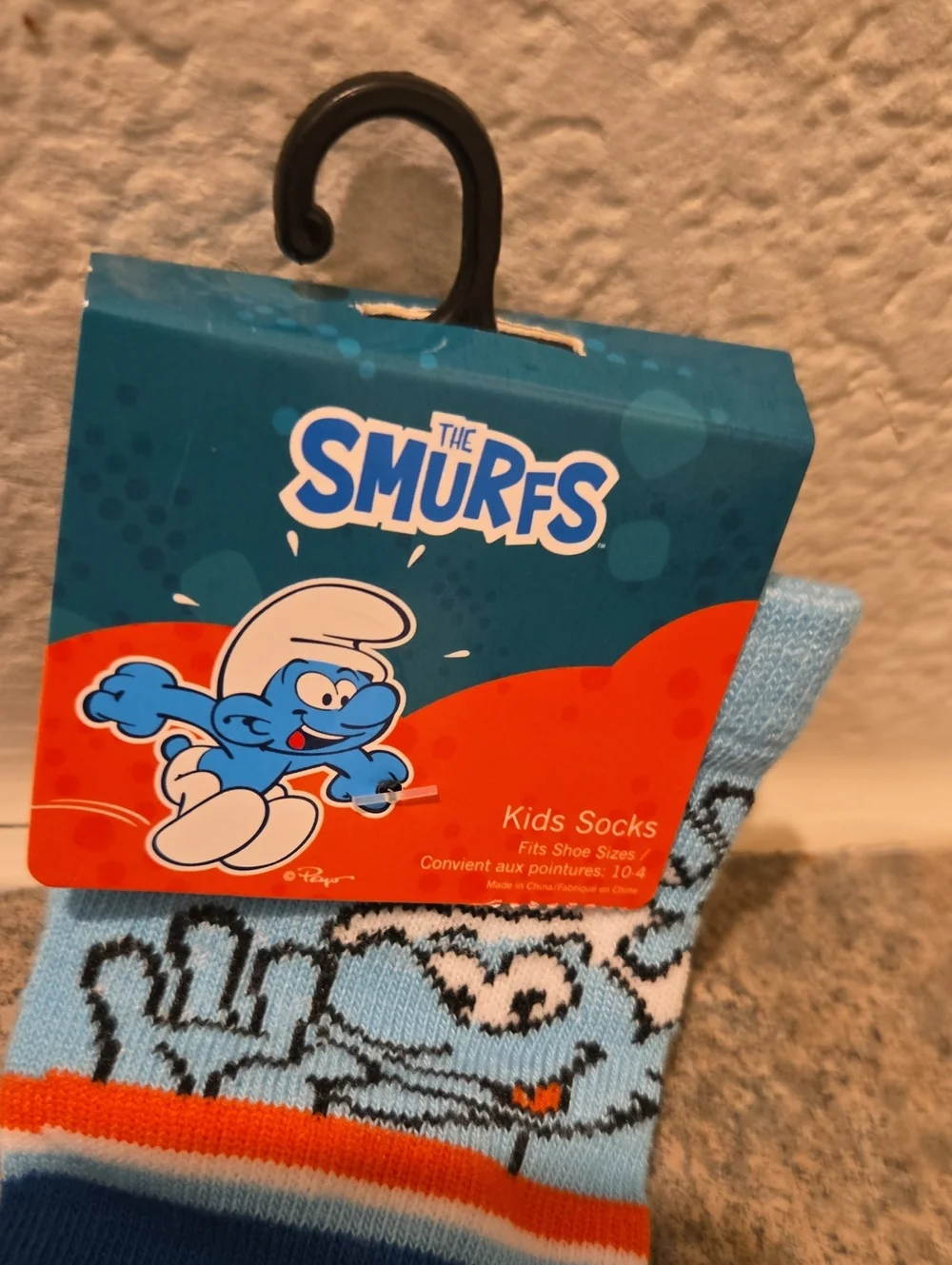 Smurf Blue Kids Crew Socks - Blue 1 Pair Nwt